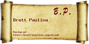 Brett Paulina névjegykártya
